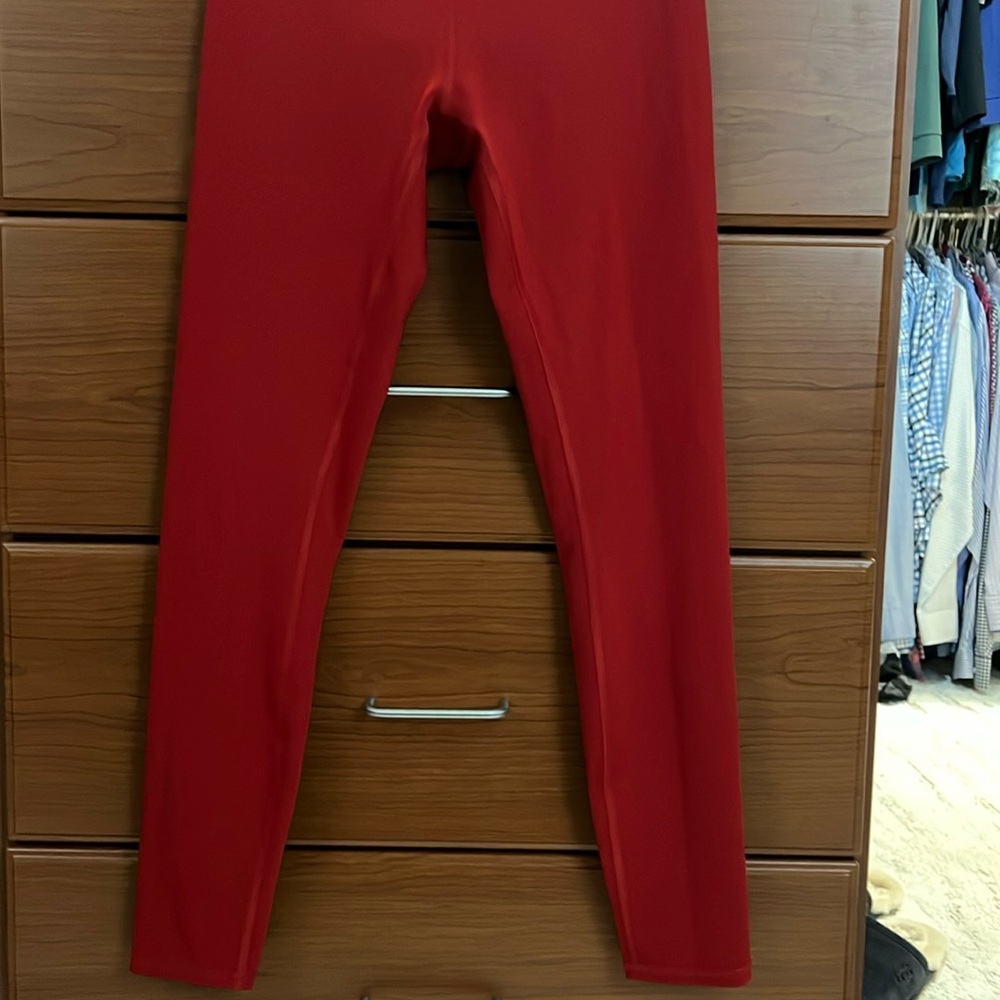 Alo leggings, Size small, worn once. No pilling or wear. Red.